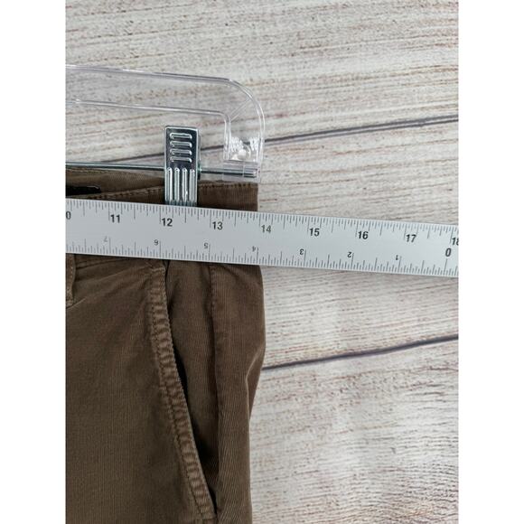 AG Adriano Goldschmied Theory Slim Khaki Crop Corduroy Pants Womens 26 Brown - Picture 10 of 11